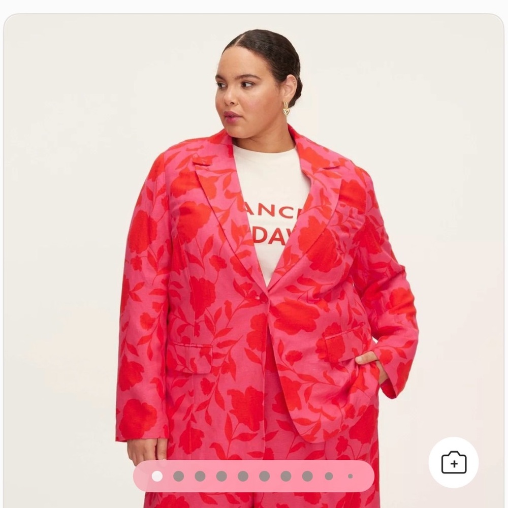Target x Kate Spade Pink and Red Floral Blazer